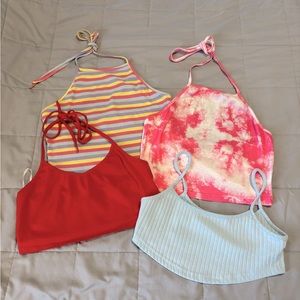 Women's Sexy Halter Tops 4 piece set